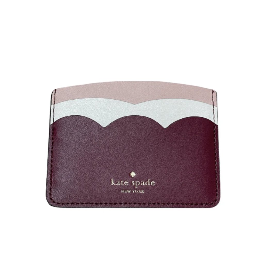 New W Tags Kate Spade Blackberry Preserve Gemma Small Slim Leather Card Holder